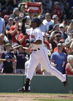 Red Sox outfielder Jackie Bradley Jr. homered but the Red Sox fell to the Angels, 4-2, on Sunday. [THE ASSOCIATED PRESS]