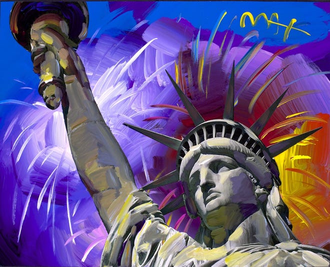 Peter Max has been using the Statue of Liberty in his work for nearly 50 years.