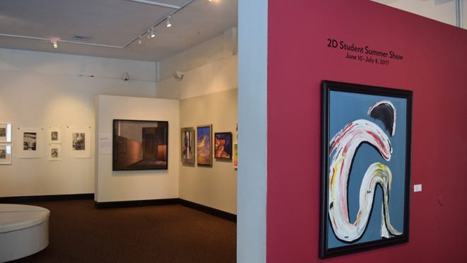The Armory Art Center’s 2D Student Summer Show features 48 works and focuses on the teacher-student relationship. Photo by Jeanne Martin