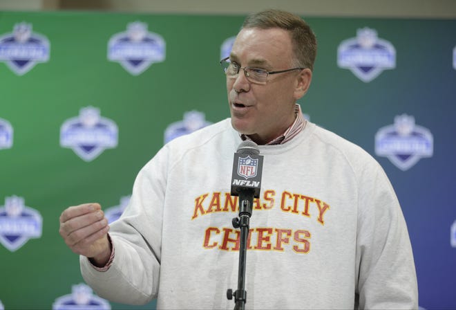 Former Chiefs GM John Dorsey had a management style that was looser than process-oriented coach Andy Reid. Though he was an elite talent evaluator, Dorsey's weakness was in managing the salary cap. [Michael Conroy/The Associated Press]