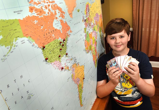 William Wallace, 10, of Bedminster, travels the world playing and winning Pokémon tournaments.