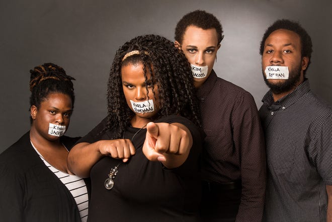 Black Pride 4 from left: Ashley Braxton, Wriply Bennet, Deandre Miles and Kendall Denton