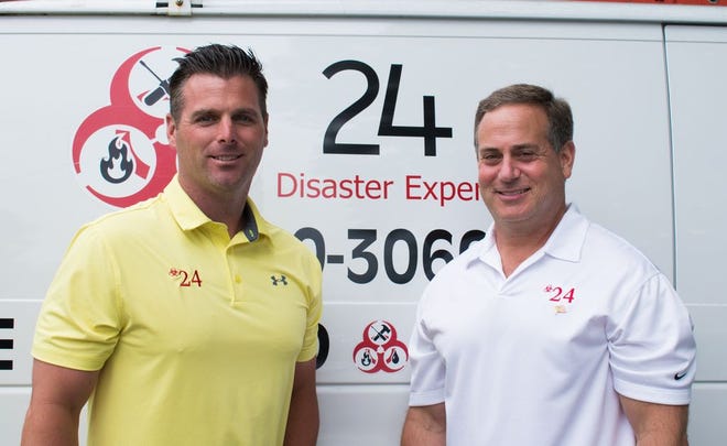 Dan Morse, left, and Mike Wiseman, the co-CEOs of Easton-based business 24 Restore.