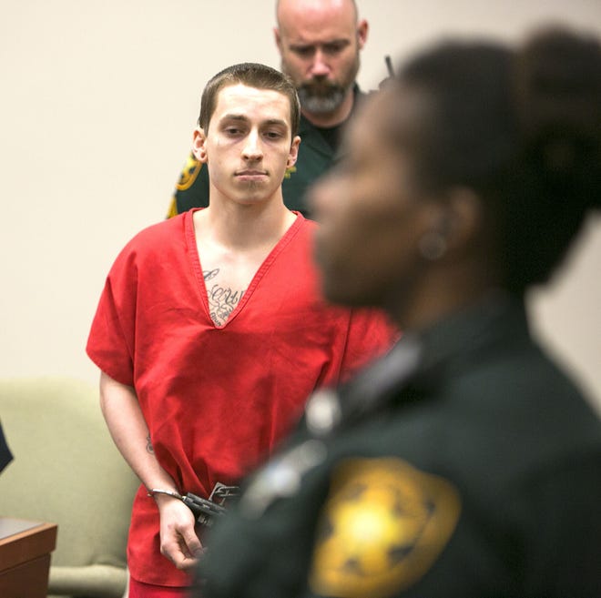 Michael Bargo arrives in the courtroom during sentencing at the Marion County Judicial Center on Dec. 13, 2013. Bargo was convicted of first-degree murder and sentenced to death for his part in the murder of Seath Jackson in 2011. The Florida Supreme Court on Thursday granted Bargo a resentencing. [Alan Youngblood/Staff photographer]