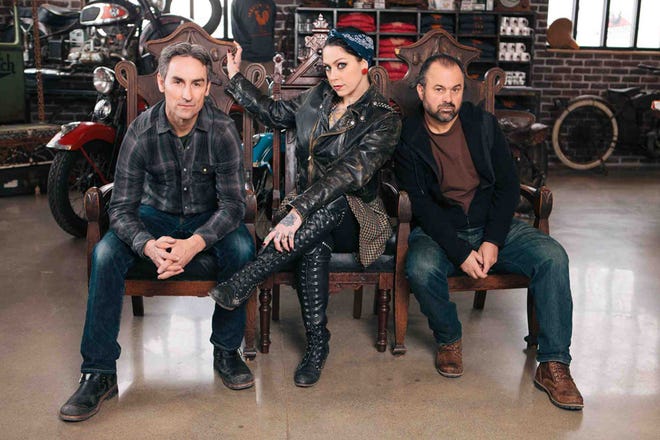 From left, Mike Wolfe, Danielle Colby Cushman and Frank Fritz are bringing “American Pickers” back to Michigan and are looking to come the Adrian area.