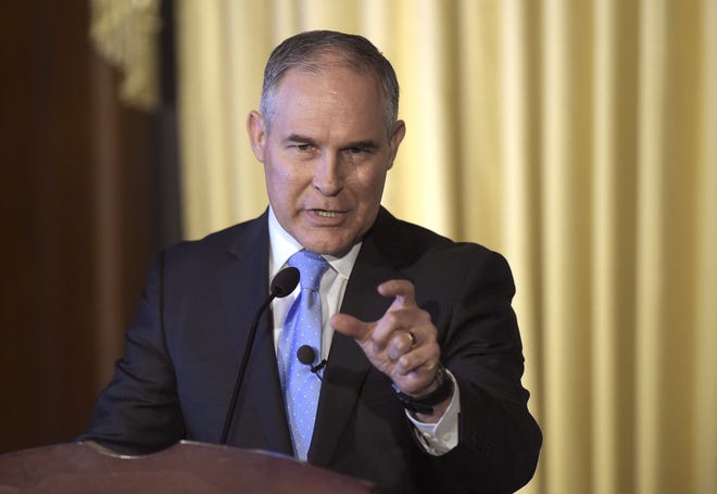 Environmental Protection Agency Administrator Scott Pruitt is pushing for an effort to conduct exercises government-wide that would test the idea that human activity is a major driver of climate change. [AP / Susan Walsh, File]