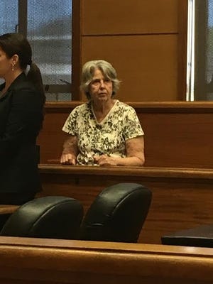Doreen Tavares is arraigned in Framingham District Court on several assault charges Monday. [Daily News and Wicked Local photo/Norman Miller]