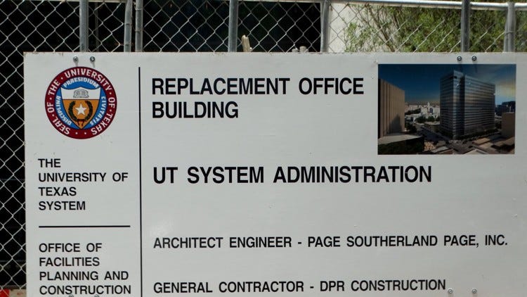 Herman: Move-in day nears for UT System Replacement Office Building
