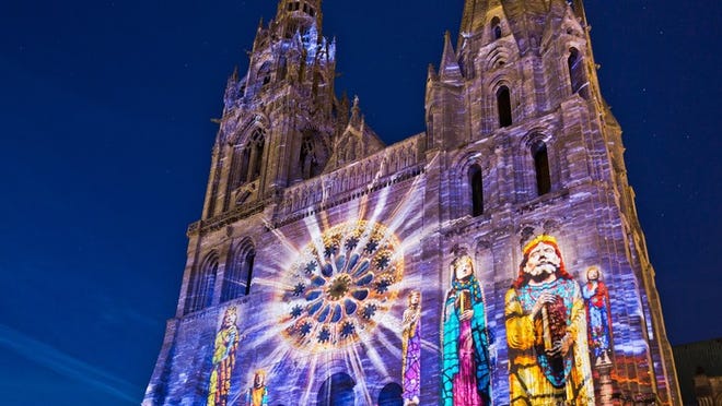The town of Chartres is worth an overnight to take in its nighttime sound-and-light show, which incorporates 24 sites in an illuminated tour. Contributed by Dominic Arizona Bonuccelli