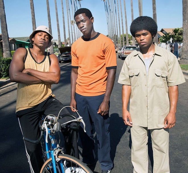 From left, Malcolm Mays as Kevin, Damson Idris as Franklin, Isaiah John as Leon in the FX series, 'Snowfall.'