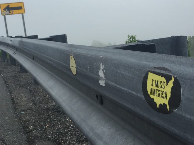 Political expression on a highway guardrail in Vermont. (Rick Holmes)