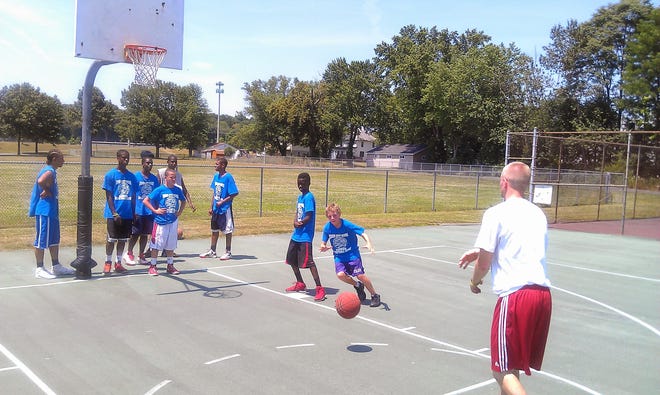 Children age 4-18 can participate in Inner City Vision summer basketball clinic, seen here at Dansbury Park in East Stroudsburg, for lower costs than some of the other programs in Monroe County. [Photo provided]