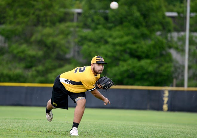 Leesburg's Michael Johnson started Saturday night's game for the North All-Star team and needed on nine pitches to record a scoreless inning. [AMBER RICCINTO / DAILY COMMERCIAL]