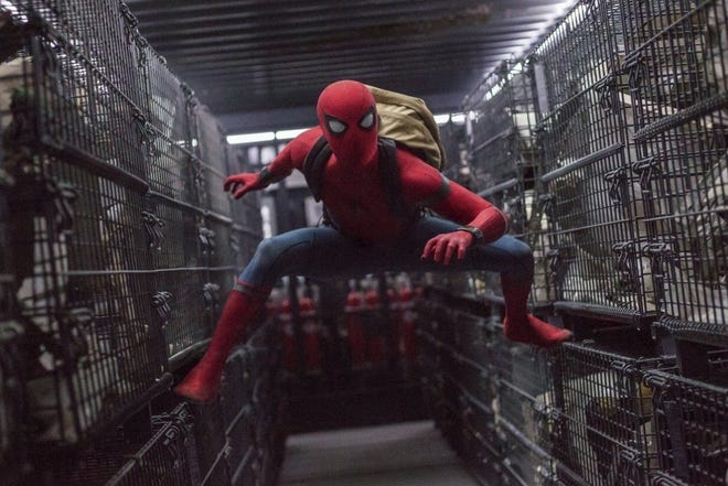 This image released by Columbia Pictures shows Tom Holland in a scene from "Spider-Man: Homecoming." [Chuck Zlotnick/Columbia Pictures-Sony via AP]