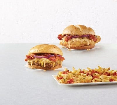 Wendy's limited-time Bacon Queso Burger, Bacon Queso Chicken Sandwich and Bacon Queso Fries. (PRNewsfoto/The Wendy's Company)