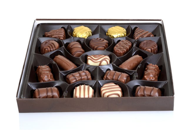 closeup box of chocolates