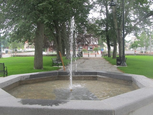 After decades of being out of service, the fountain at Keith Park was restored and turned on for the first time recently. This photo was taken on Wednesday, July 12, 2017.