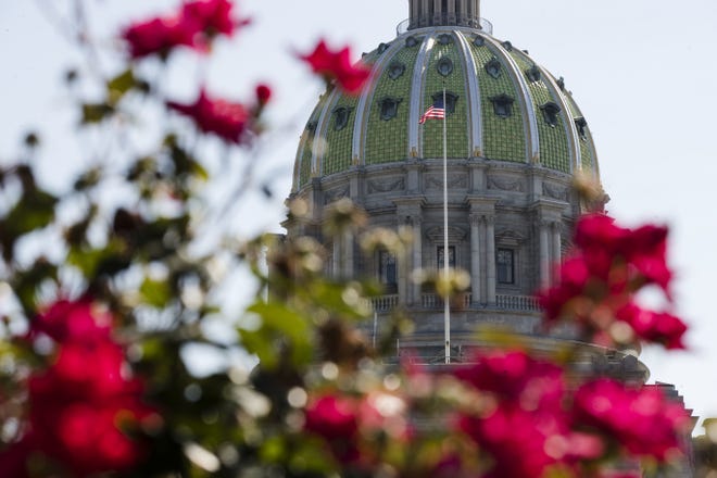 The Pennsylvania Capitol building is seen in Harrisburg, Pa., Monday, July 10, 2017. [POCONO RECORD FILE PHOTO]
