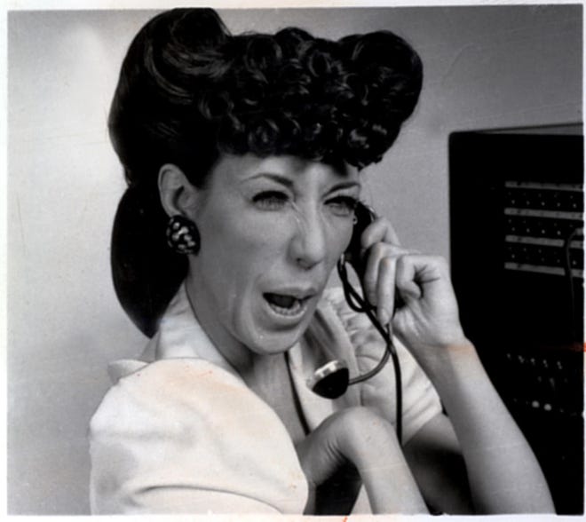 Lily Tomlin is shown in a scene from "Laugh-In" dated March 16, 1973. [FILE PHOTO/LOS ANGELES TIMES]