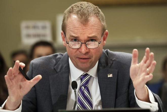 Budget Director Mick Mulvaney promises 3 percent economic growth — 

"if we enact the president's broad agenda" and "if MAGAnomics is allowed to work." [AP / Jacquelyn Martin]