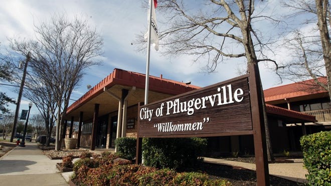 Pflugerville City Hall and other administrative offices are located along East Main Street in downtown Pflugerville. Photo by Nicole Barrios