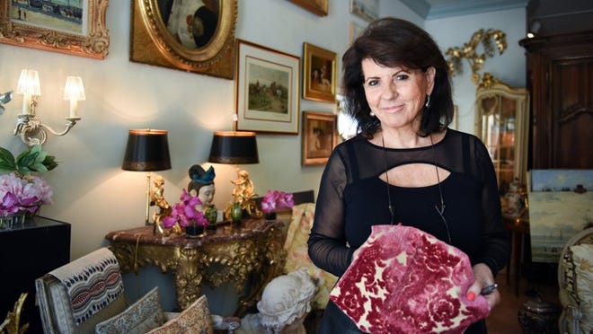 Interior designer Pascale Duwat is closing her showroom on Worth Avenue after 22 years in business. She’s going to continue working in an office on the Avenue. (Melanie Bell / The Palm Beach Daily News)