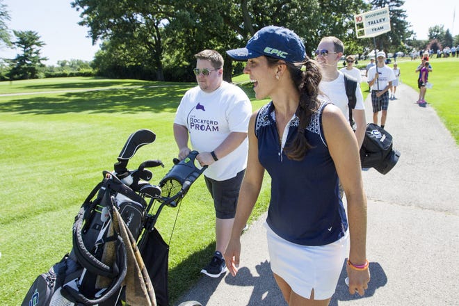 Emma Talley walks walks the course during the 41st annual Rockford Pro-Am held on Monday, July 17, 2017, at the Rockford Country Club. Talley would finish with a score of 70. [ARTURO FERNANDEZ/RRSTAR.COM STAFF]
