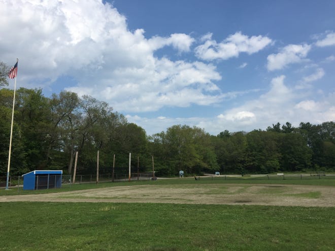 Hopedale selectmen voted Monday to accept a donation of nearly 30 acres of land on Freedom Street, which includes the Draper ball fields, shown here. [Daily News Staff/Christopher Gavin]