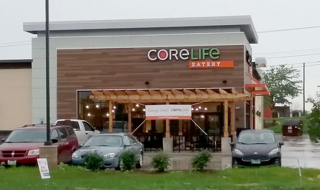 NICK VLAHOS/JOURNAL STAR CoreLife Eatery is celebrating its grand opening by offering free food between 11:30 a.m. and 7:30 p.m. Thursday. The all-organic restaurant is located at 5040 N. Big Hollow Road in Peoria, near Glen Hollow Shopping Center.