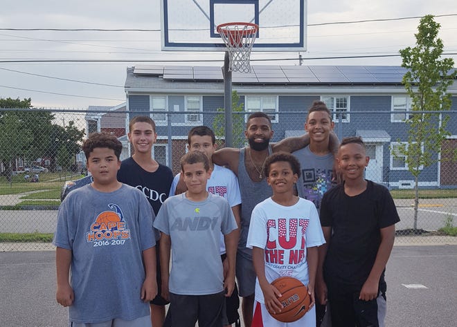 The Mass Silk 12U boys basketball team will compete this week at Nationals in Hampton, Virginia. Front row: from left to right: Jayden Burgo, Matt King, Damarius Roberts, and Tyler Dubois. Back row: Camden Morin, JoJo Ribeiro, coach Brian Rudolph and Serrone Ramos. (Not pictured Jayden Reis and Jayden Gibau) [Laurie Los/Standard-Times special/SCMG]