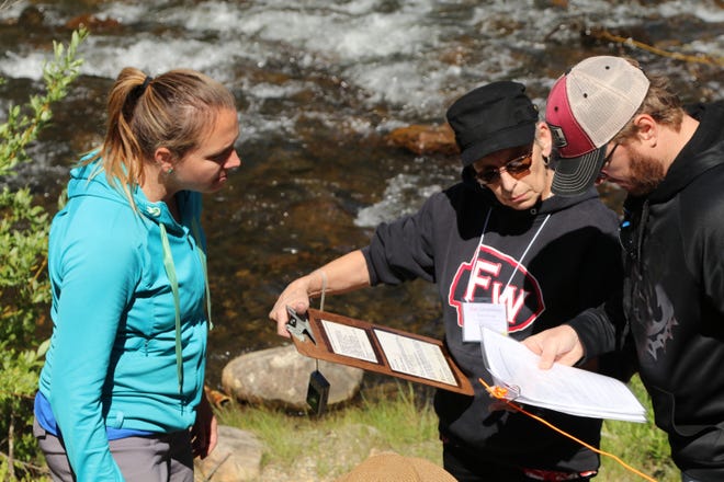 Trini Johannesen participates in a water-testing activity during the Keystone Science School’s Key Issues Institute in Colorado. [Submitted photo]