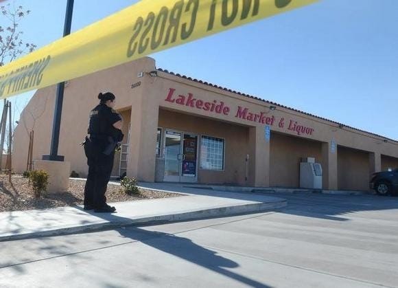 A jury found Brandon Keith Todd, 37, of Helendale, guilty of one count of voluntary manslaughter in connection to the fatal shooting of Ronnie Senegal on Jan. 12, 2016, in front of the Lakeside Market and Mobil Gas Station in the Silver Lakes community in Helendale. [Daily Press file photo]