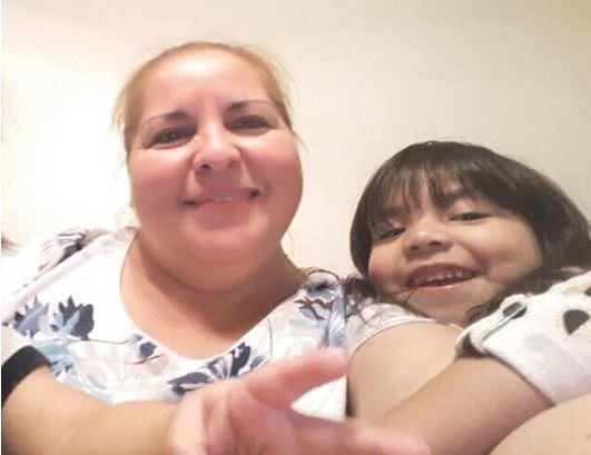 Authorities are searching for 5-year-old Aleysha Martinez-Ruiz and her alleged abductor, her 51-year-old grandmother, Luz Maria Garza-Remones. [Photo courtesy of San Bernardino County Sherrif's Department]