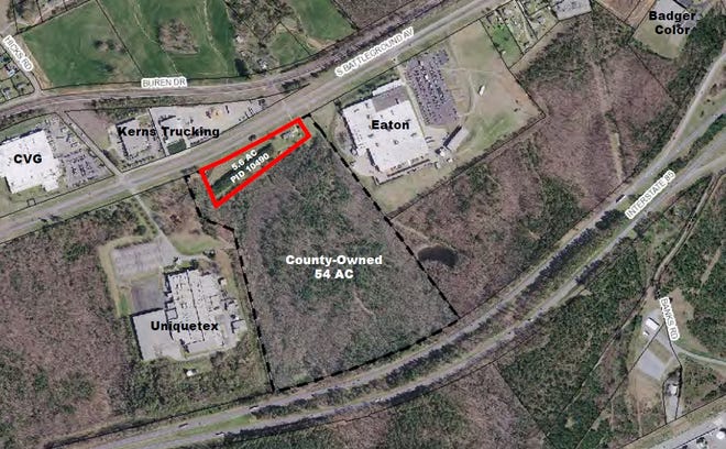 Cleveland County plans to purchase a 5.6-acre land parcel between Eaton Corporation and Uniquetex. The property will be combined with a county-owned 54 acre property. [Special to The Star]