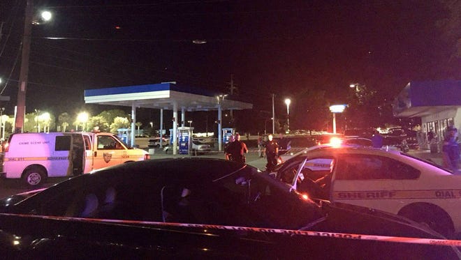 One person was killed and another injured in a shooting at this Mobil gas station. (First Coast News)