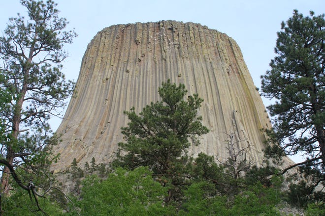 Devils Tower rises high above the surrounding plains of Wyoming. [Steve Stephens]