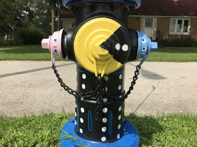 Village of Winnebago fire hydrants were painted during the recent Art on Fire contest. [SUSAN VELA/RRSTAR.COM STAFF]