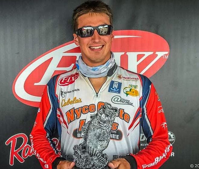 Pro Grae Buck of Harleysville caught a five-bass limit weighing 18 pounds  to win the T-H Marine FLW Bass Fishing League Northeast Division tournament.