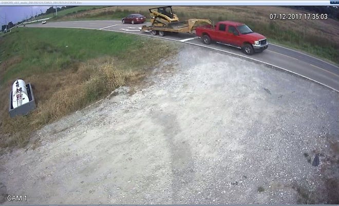 Still shot of truck on Highway 22.