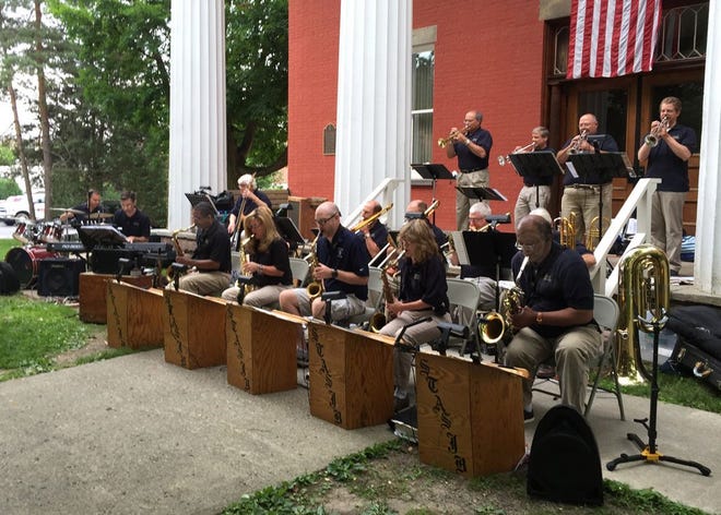 The Southern Tier All-Star Jazz Band performs at an earlier concert in Courthouse Park.