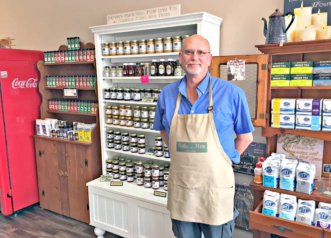 Part of the allure of Medley on Main in Smithville, said co-owner John Heitger (pictured) is the variety of inventory, which includes an array of Walnut Creek Foods items, as well as coffee, baked goods, candles, crafts and artwork.