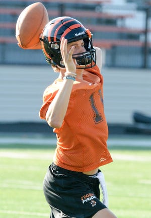 Massillon sophomore quarterback Aidan Longwell will be one of many under the microscope when the Tigers have their first preseason scrimmage at Avon on Tuesday. (CantonRep.com / Michael Balash)