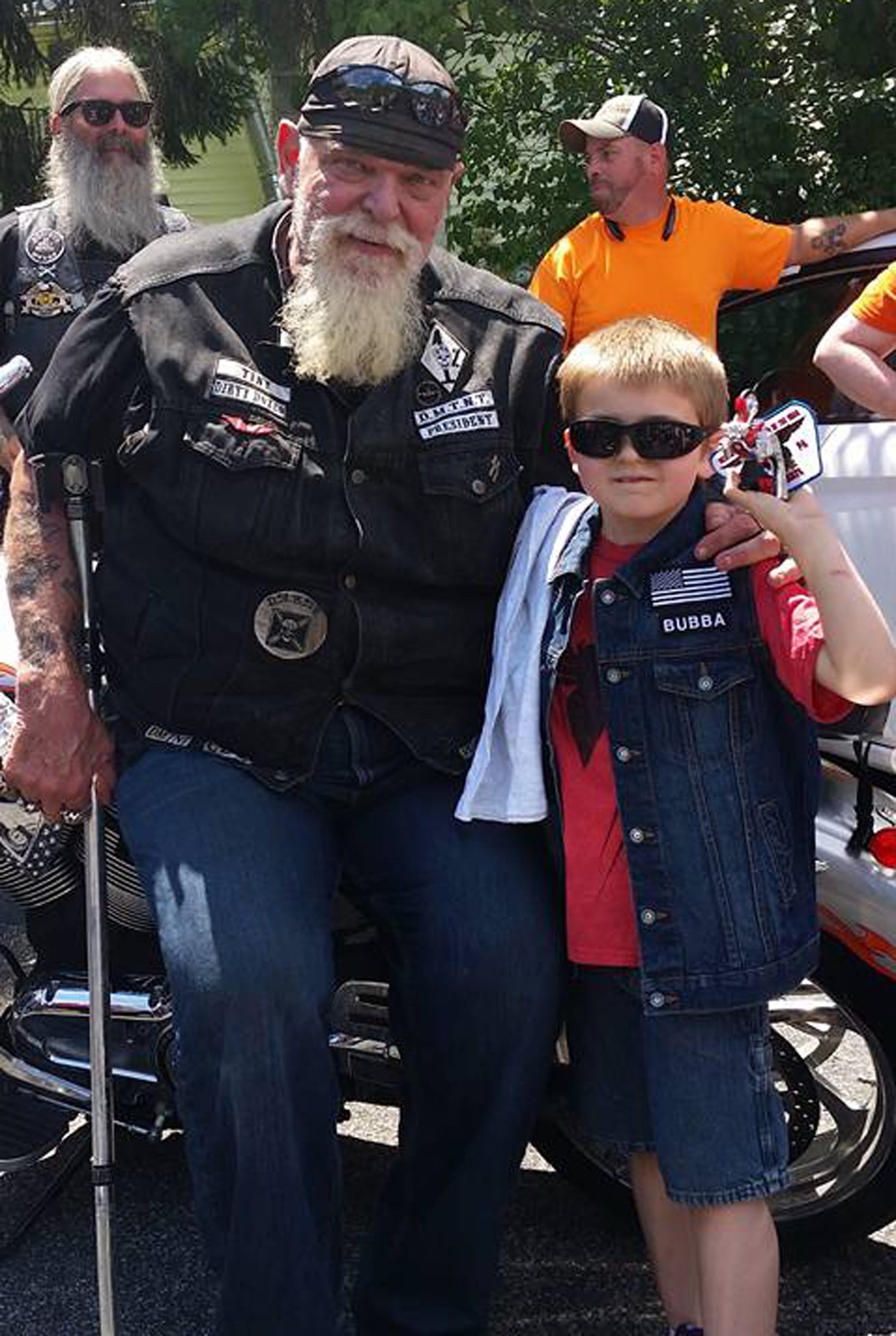 Hundreds of bikers make a visit to bullied, ill child