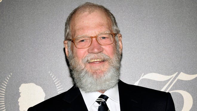 David Letterman poses in the press room at the 75th Annual Peabody Awards Ceremony on May 21 in New York. (Associated Press)