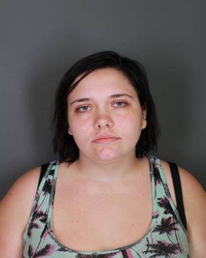 This undated photo provided Elmira Police shows Harriette Hoyt. An 8-month-old baby found alive in a plastic bag outside a home had been abandoned there several days, authorities said. Elmira police said neighbors checking out a noise early Tuesday, Aug. 8, 2017, and found a baby whose feet were sticking out of the bag. Hoyt was being held Wednesday in the Chemung County Jail and has been charged with attempted murder. (Elmira Police via AP)
