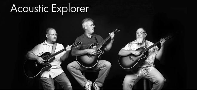 Rob DiLapo, Robert Cooper and Ken Zola of Acoustic Explorer will perform at the Festival of Lights on Saturday.