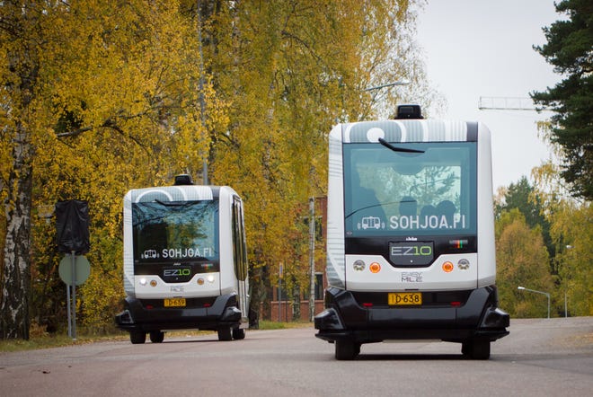 Helsinki's robot buses. [Submitted photo]