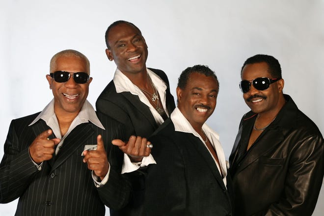 Celebrate good times when Kool & the Gang's Dennis Thomas, left, George Brown, Robert "Kool" Bell and Ronald Bell peform Friday at Chautauqua Institution. [CONTRIBUTED PHOTO]