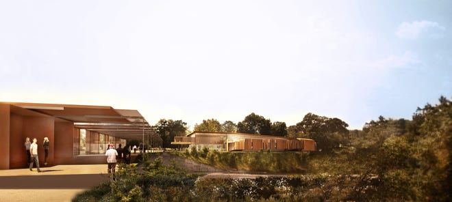 This rendering shows the exterior of the proposed North Carolina Civil War History Center. Plans call for the education center to be built on the grounds of the existing state-supported Museum of the Cape Fear, directly adjacent to the remains of the historic Fayetteville Arsenal. [Contributed]