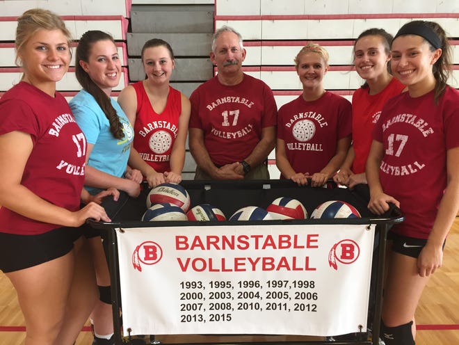 Talent, time management and Coach Tom Turco helped the Barnstable girls' Red Raiders win their fifth straight coaches award. [Photo by Mike Richard]